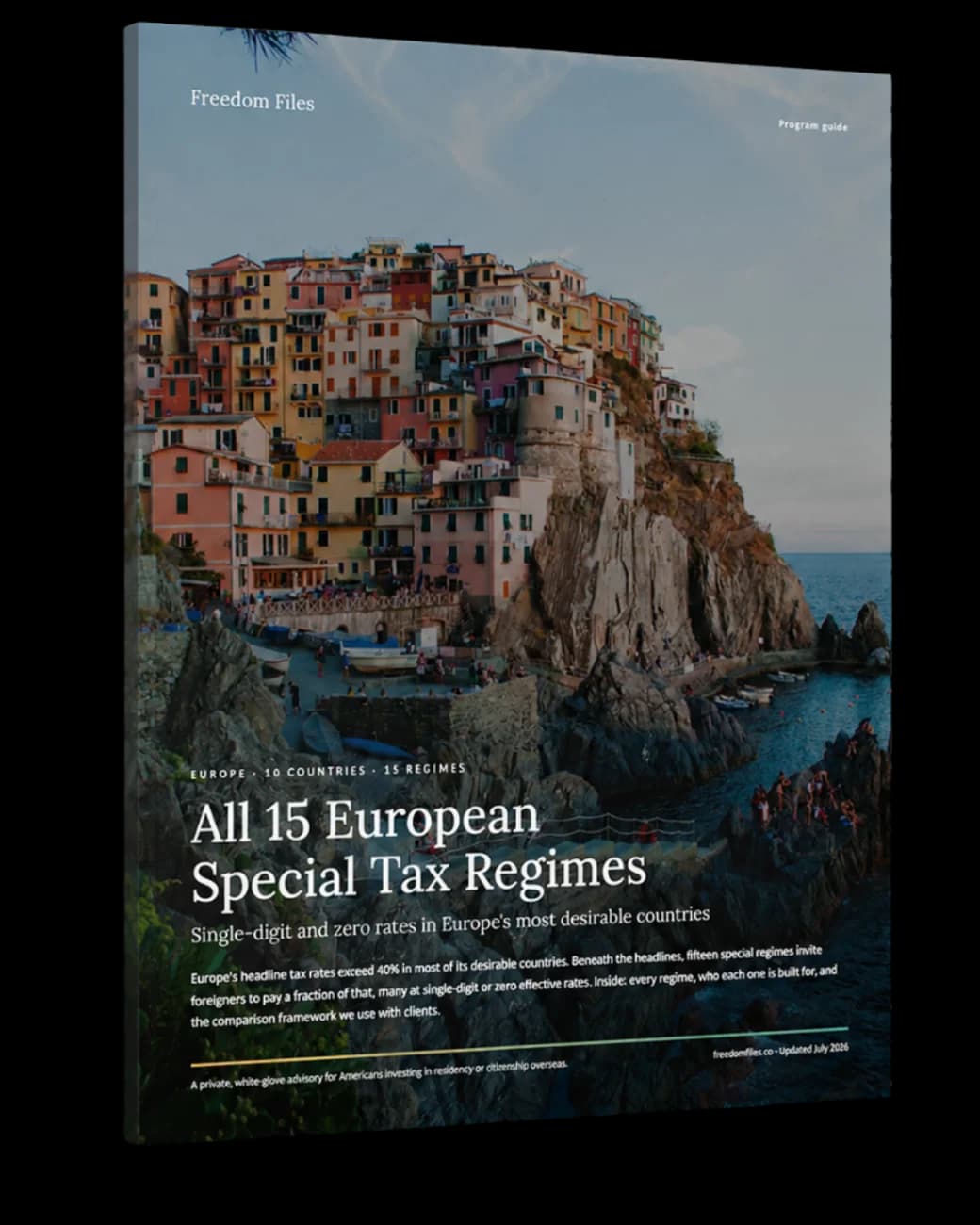 Cover of the Freedom Files guide, All 15 European Special Tax Regimes